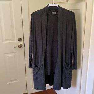 Eileen Fisher Grey Tencel Sleeveless Top and Cardigan Jacket. Both size M.